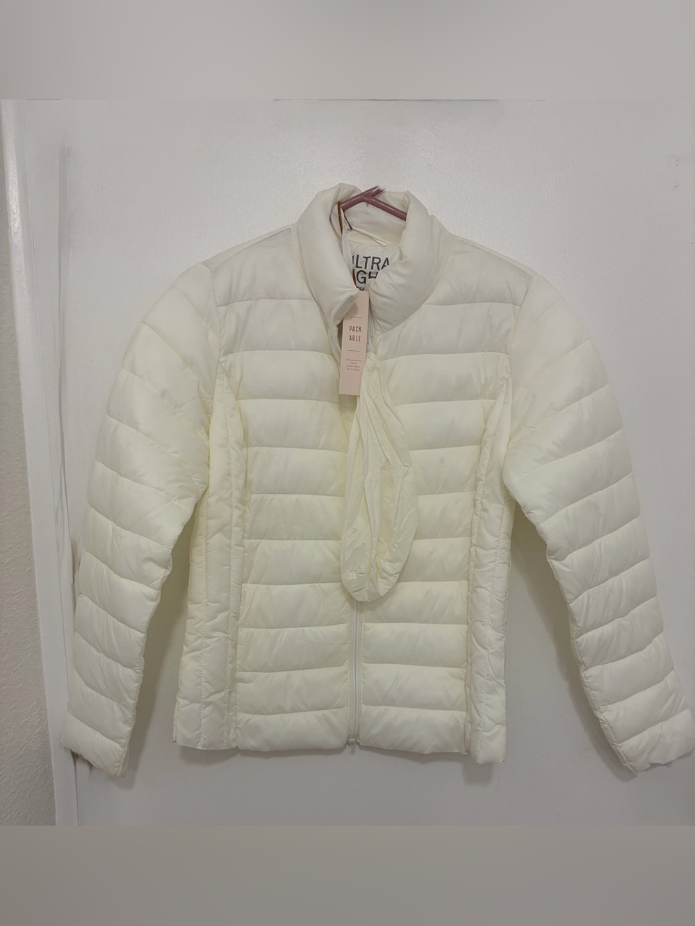 Love Tree Women's Cream Quilted Packable Puffer Jacket